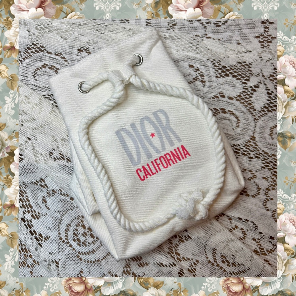 Dior White and Pink California Pouch